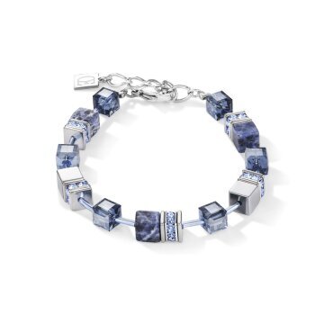 Geo Cube Hematite & Blue Sodalite Bracelet
