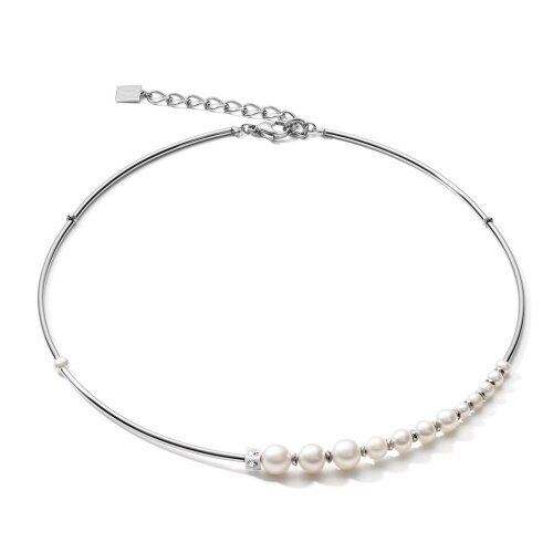 Freshwater Pearls on Stainless Steel Necklace