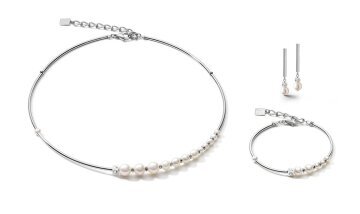 Freshwater Pearls on Stainless Steel Bracelet