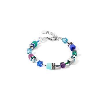 GeoCube Turquoise and Purple Bracelet