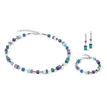 GeoCube Turquoise and Purple Bracelet