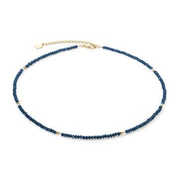 Little Twinkle Gold and Dark Blue Necklace