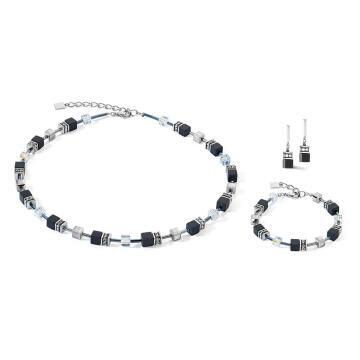 GeoCube Black Onyx Stainless Steel Necklace
