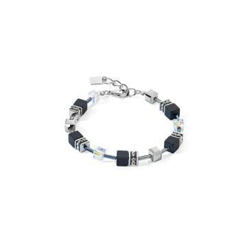 GeoCube Black Onyx Stainless Steel Bracelet