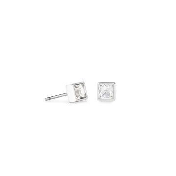 Brilliant Square Clear Crystal Stud Earrings