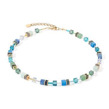 GeoCube Iconic Precious Turquoise and Green Necklace