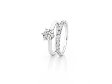 KTJ Signature Diamond Engagement and Wedding Ring Set.