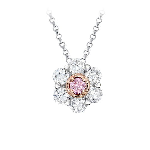 Pink Kimberley Peony Petite Necklace - KT Jewellery