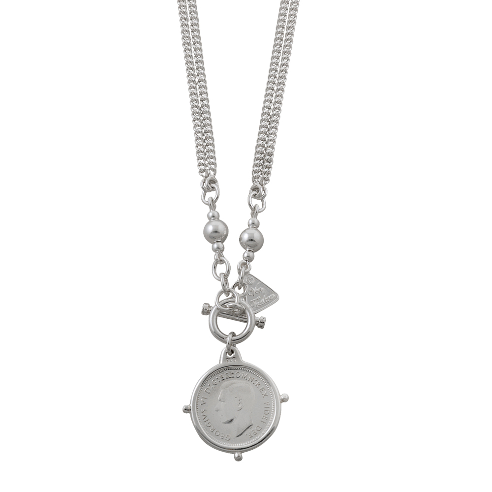 Double on sale sixpence necklace