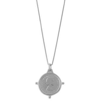 BOX CHAIN THREEPENCE NECKLACE
