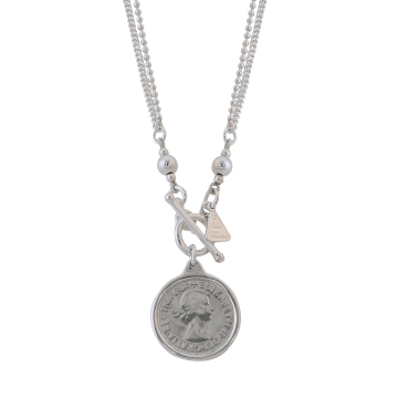 COMBINATION CHAIN NECKLACE WITH SHILLING