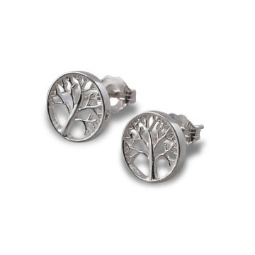 SILVER TREE OF LIFE STUDS