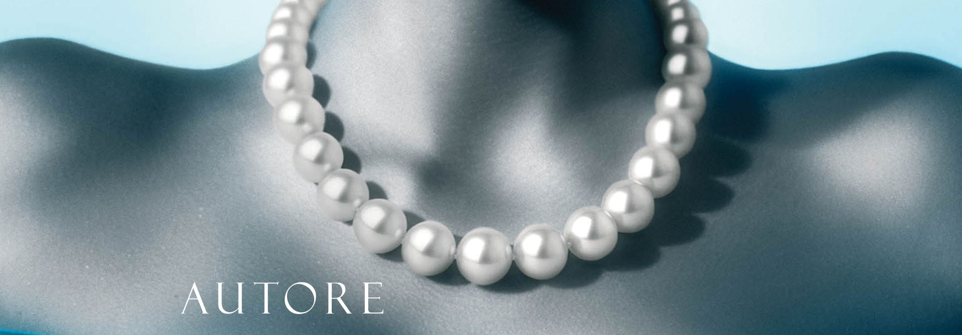 woman wearing pearl necklace by Autore Pearls